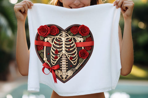 valentines day png skeleton heart SVG Angelina750 