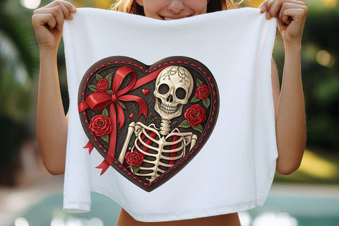 valentines day png skeleton heart SVG Angelina750 