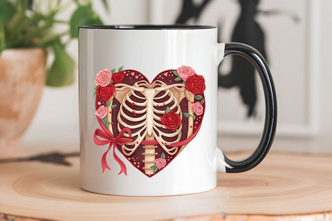 valentines day png skeleton heart SVG Angelina750 