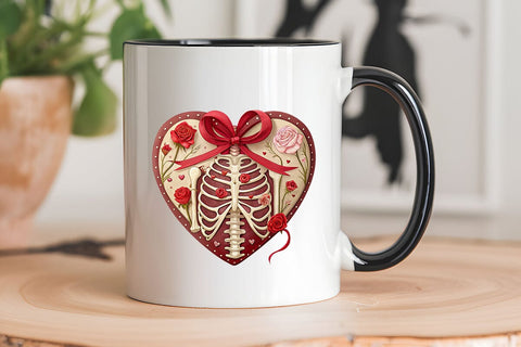 valentines day png skeleton heart SVG Angelina750 