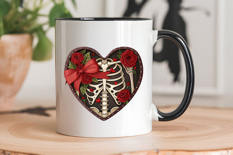 valentines day png skeleton heart SVG Angelina750 