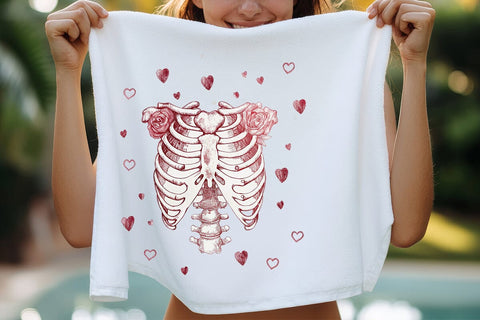 valentines day png skeleton heart SVG Angelina750 