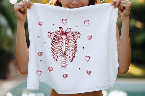 valentines day png skeleton heart SVG Angelina750 