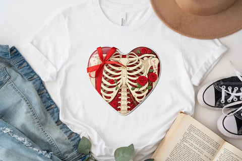 valentines day png skeleton heart SVG Angelina750 