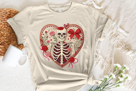 valentines day png skeleton heart SVG Angelina750 