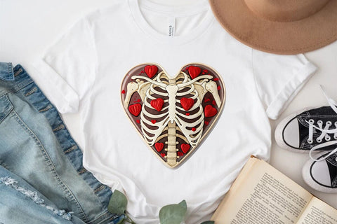 valentines day png skeleton heart SVG Angelina750 