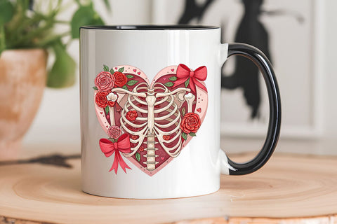 valentines day png skeleton heart SVG Angelina750 