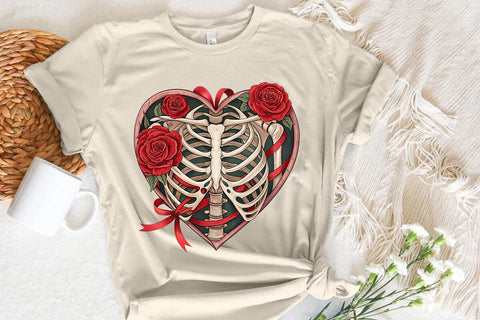 valentines day png skeleton heart SVG Angelina750 
