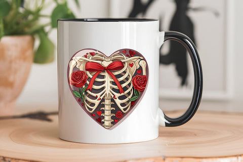 valentines day png skeleton heart SVG Angelina750 