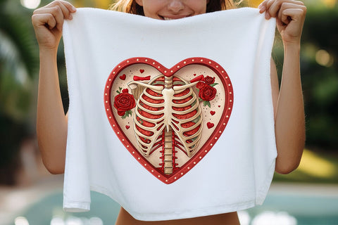 valentines day png skeleton heart SVG Angelina750 