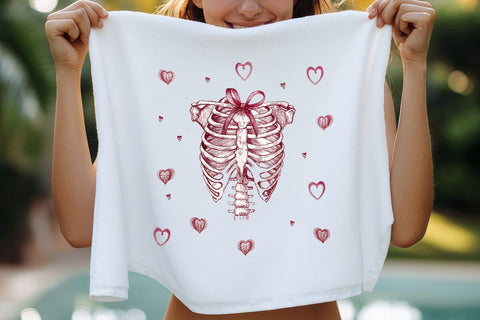 valentines day png skeleton heart SVG Angelina750 