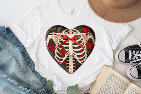 valentines day png skeleton heart SVG Angelina750 