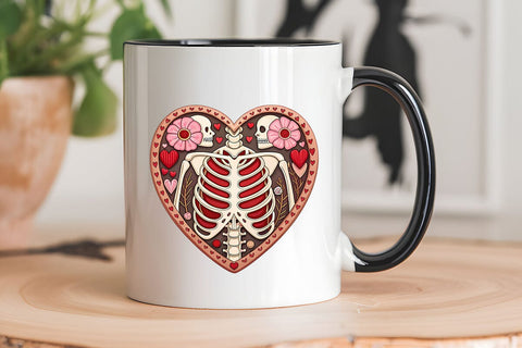 valentines day png skeleton heart SVG Angelina750 