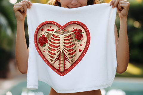 valentines day png skeleton heart SVG Angelina750 