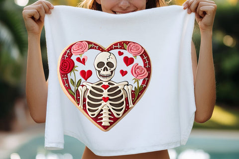 valentines day png skeleton heart SVG Angelina750 