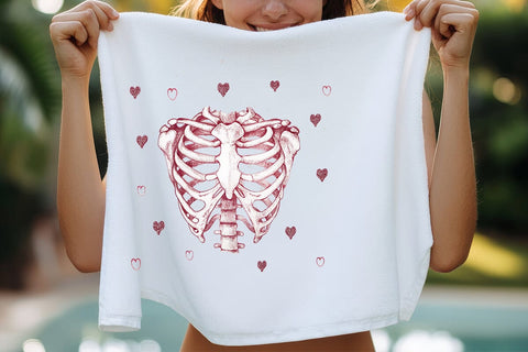 valentines day png skeleton heart SVG Angelina750 
