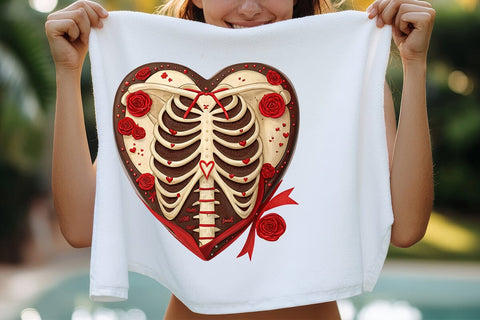 valentines day png skeleton heart SVG Angelina750 