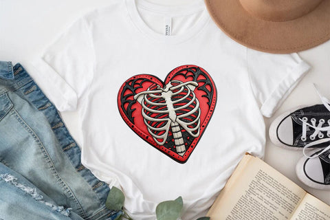 valentines day png skeleton heart SVG Angelina750 