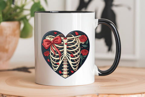 valentines day png skeleton heart SVG Angelina750 