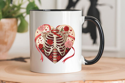 valentines day png skeleton heart SVG Angelina750 