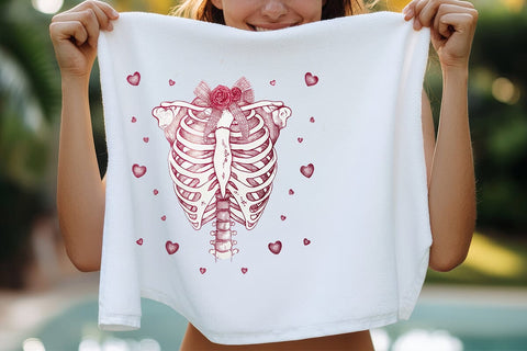 valentines day png skeleton heart SVG Angelina750 