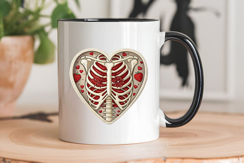 valentines day png skeleton heart SVG Angelina750 