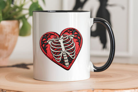 valentines day png skeleton heart SVG Angelina750 