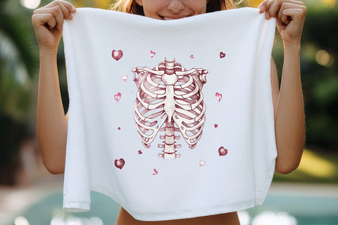 valentines day png skeleton heart SVG Angelina750 