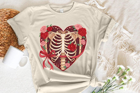 valentines day png skeleton heart SVG Angelina750 