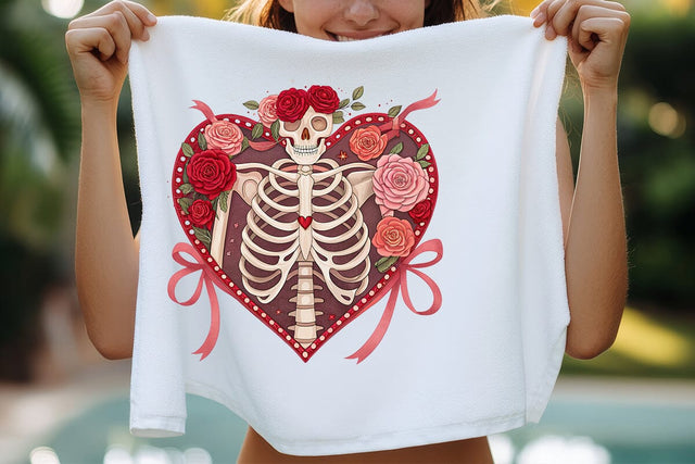 valentines day png skeleton heart SVG Angelina750 