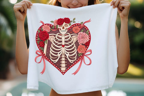 valentines day png skeleton heart SVG Angelina750 
