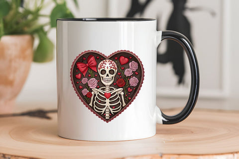 valentines day png skeleton heart SVG Angelina750 