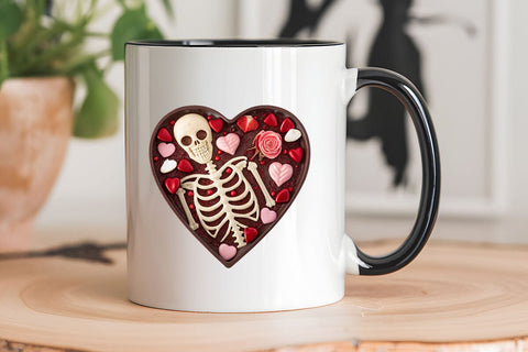 valentines day png skeleton heart SVG Angelina750 