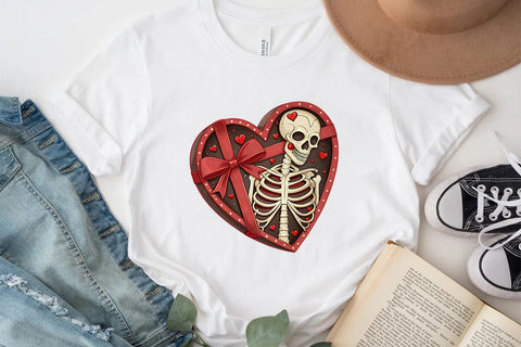 valentines day png skeleton heart SVG Angelina750 