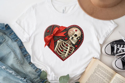 valentines day png skeleton heart SVG Angelina750 