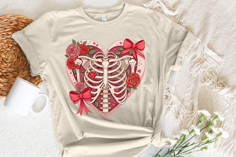 valentines day png skeleton heart SVG Angelina750 
