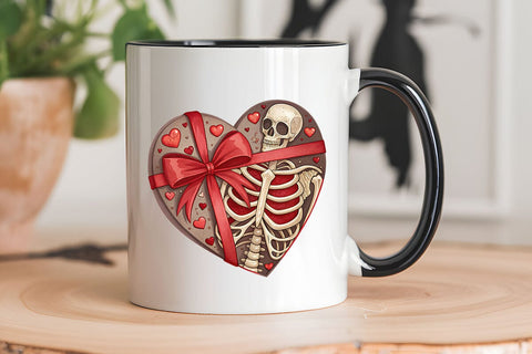 valentines day png skeleton heart SVG Angelina750 