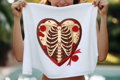 valentines day png skeleton heart SVG Angelina750 