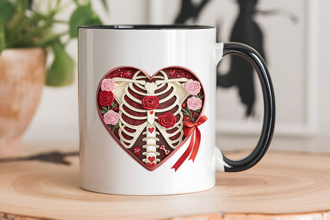 valentines day png skeleton heart SVG Angelina750 