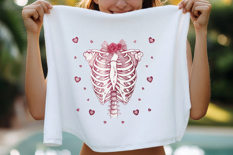 valentines day png skeleton heart SVG Angelina750 