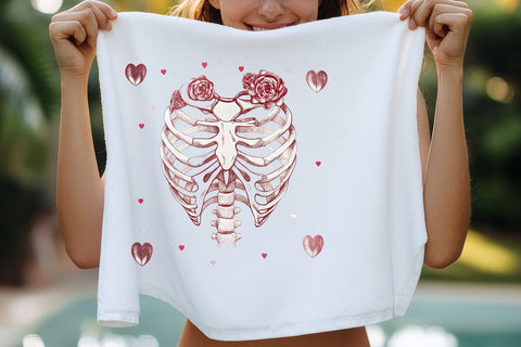 valentines day png skeleton heart SVG Angelina750 