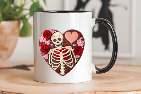 valentines day png skeleton heart SVG Angelina750 