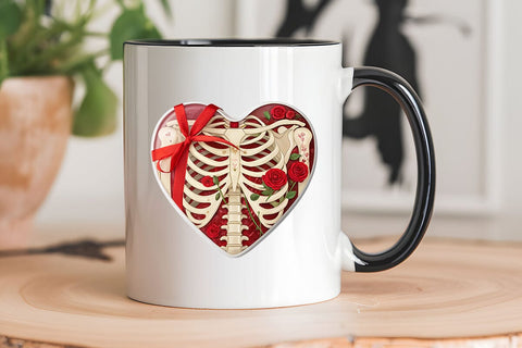 valentines day png skeleton heart SVG Angelina750 