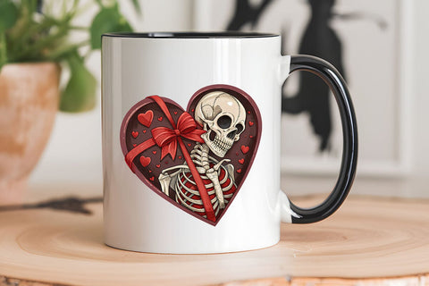 valentines day png skeleton heart SVG Angelina750 
