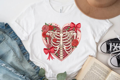 valentines day png skeleton heart SVG Angelina750 