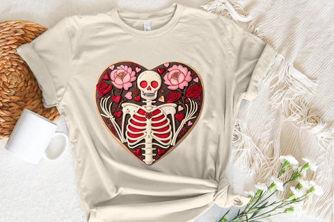 valentines day png skeleton heart SVG Angelina750 