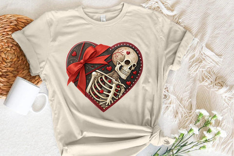 valentines day png skeleton heart SVG Angelina750 