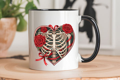 valentines day png skeleton heart SVG Angelina750 