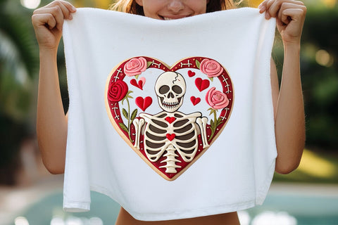 valentines day png skeleton heart SVG Angelina750 