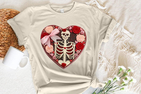 valentines day png skeleton heart SVG Angelina750 